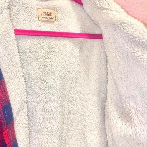 Boston Traders Shearling-lined Flannel Coat XXL Plus Fall Winter Cozy Warm Snow - Picture 10 of 16